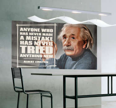 Muursticker quote Einstein mistake
