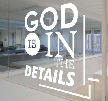 Muursticker tekst Mies van der Rohe