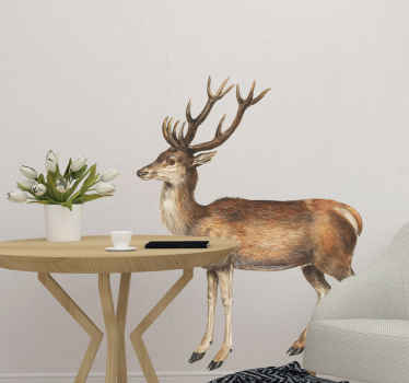 Muurstickers dieren vintage design deer