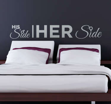 Slaapkamer muursticker His & her side