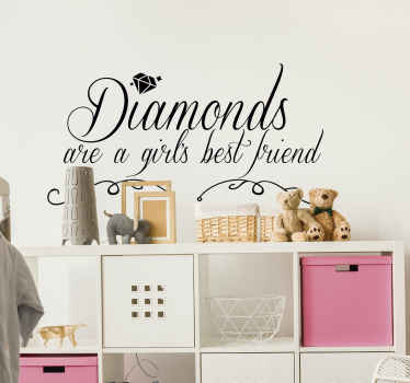 Muurstickers slaapkamer Marilyn Monroe diamant