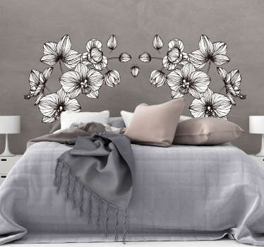 Muurstickers slaapkamer moderne bloemen