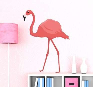 Roze flamingo sticker