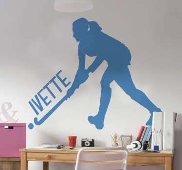 Silhouette stickers hockey speelster