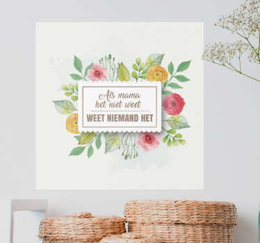 Sticker als mama het niet weet
