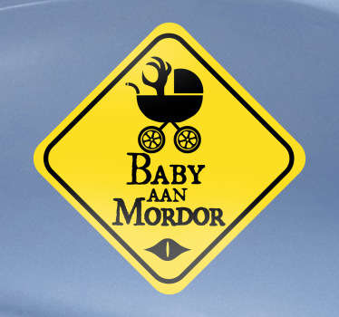 Sticker Auto Baby aan mordor