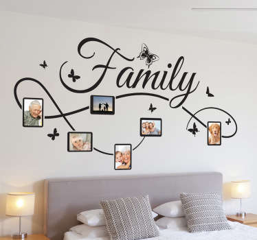 Sticker family familie tekst foto´s
