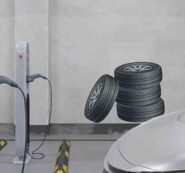 Sticker gestapelde banden