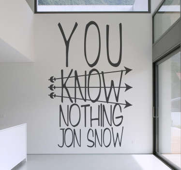 Sticker Jon Snow slogan