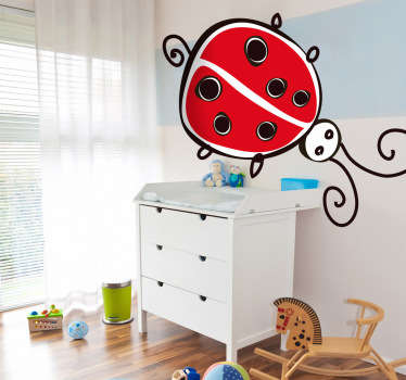 Sticker kinderkamer lieveheersbeestje