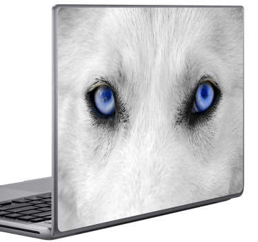 Sticker laptop ogen wolf