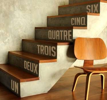 Sticker trap cijfers frans