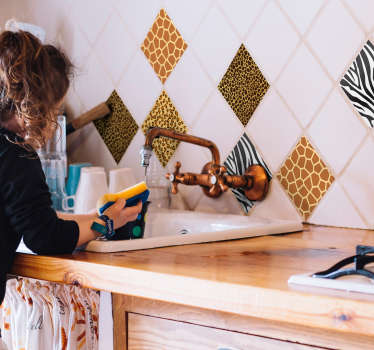 Tegelsticker dierenprint