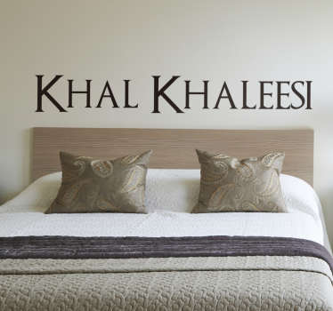 Tekst sticker Khal, Khaleesi Game of Thrones