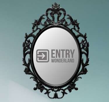 Wonderland ingang sticker