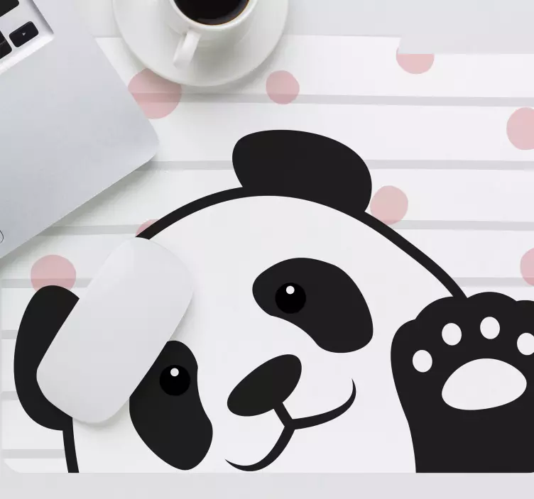 Originele muismat Panda zwaaien - TenStickers