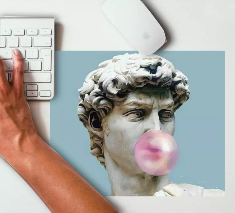 Borrelende marmeren sculptuur originele muismat - TenStickers