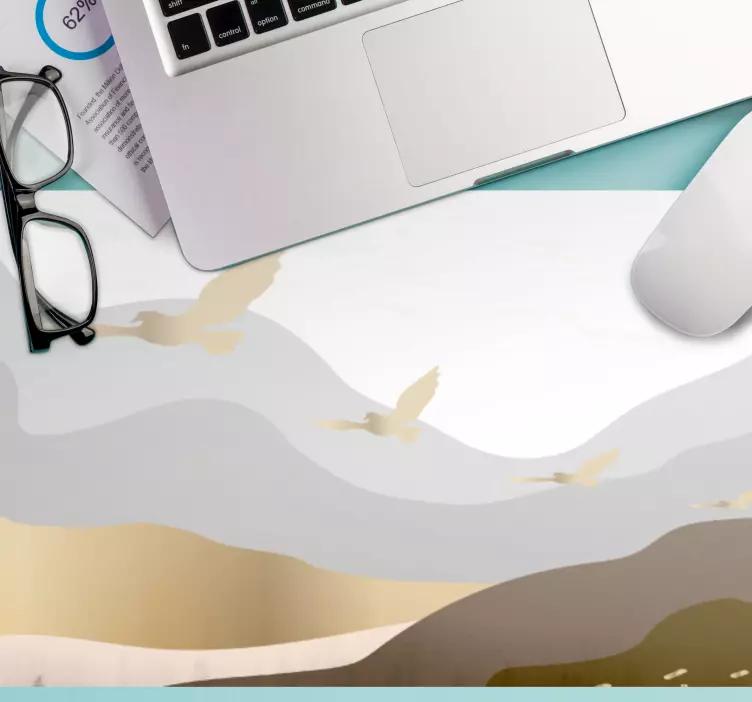 Citaat muismat stromend natuurscène - TenStickers