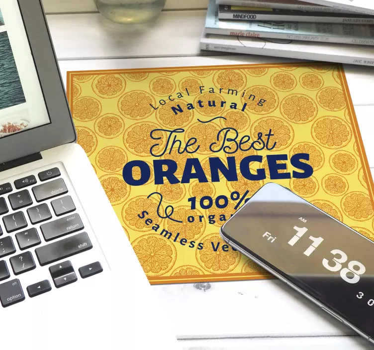 Citaat muismat verse biologische citrus - TenStickers