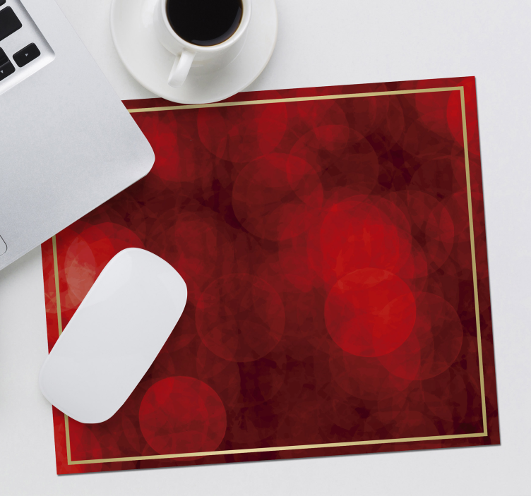 Elegante rode patronen muismat kerst - TenStickers