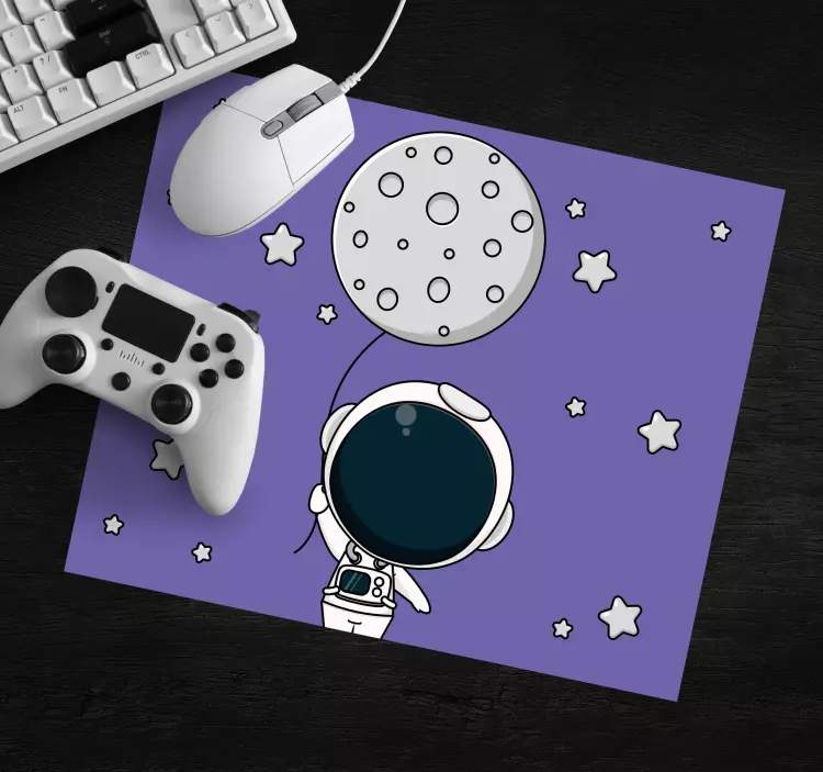 Gaming muismat astronaut met ballon - TenStickers