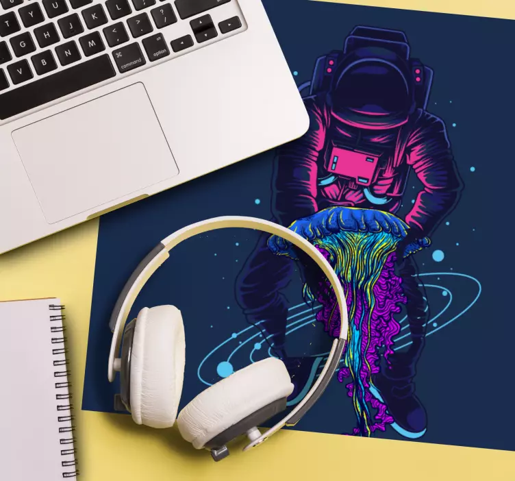 Gaming muismat astronaut met medusa - TenStickers