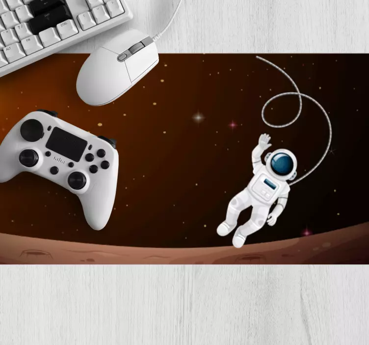 Gaming muismat astronaut vloeiende ruimte - TenStickers