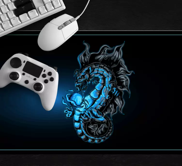 Gaming muismat fierce dragon design - TenStickers