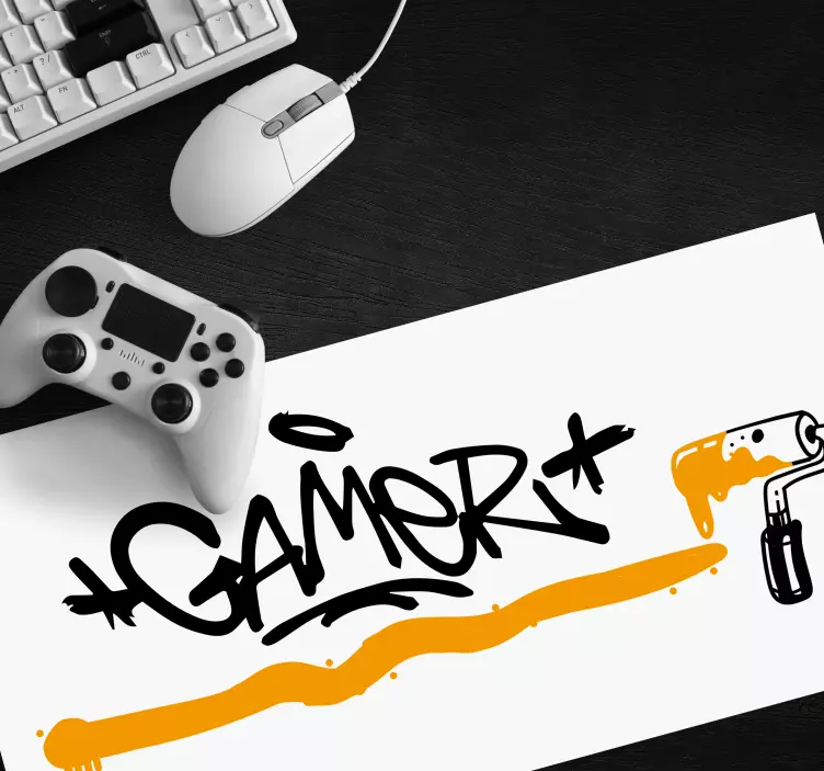 Gaming muismat graffiti gamer statement - TenStickers
