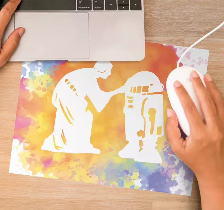 Gaming muismat iconische robot interactie - TenStickers