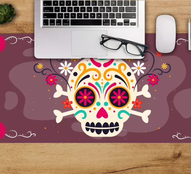 Gaming muismat kleurrijk skull patroon - TenStickers