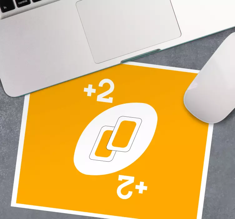 Gaming muismat met +2 game symbol - TenStickers