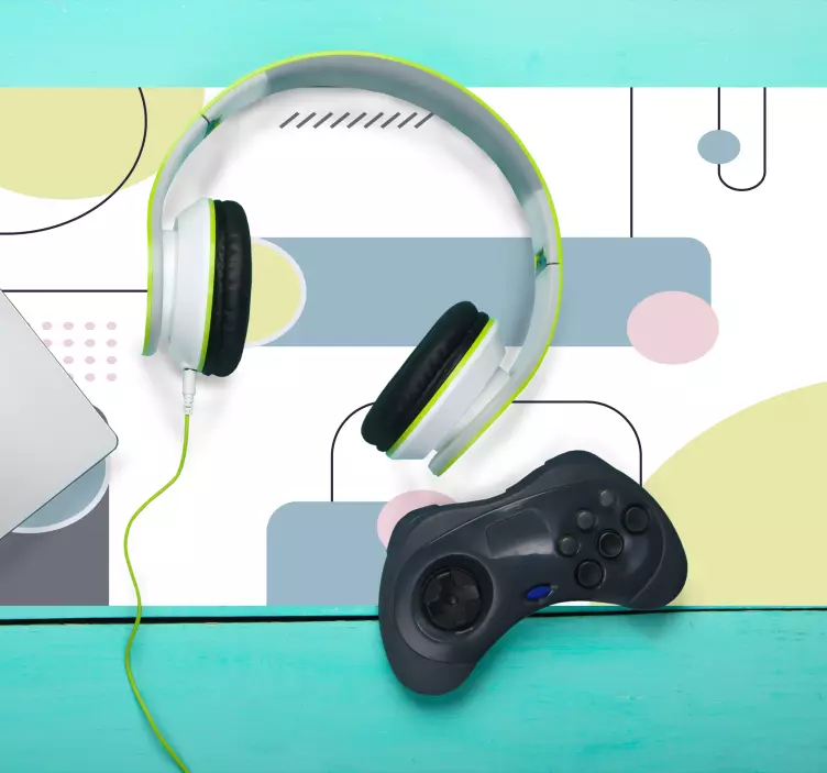 Gaming muismat moderne geometrische vormen - TenStickers