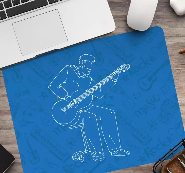 Gaming muismat muzikant met gitaar - TenStickers