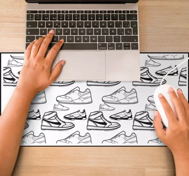 Gaming muismat schoenpatroon indeling - TenStickers