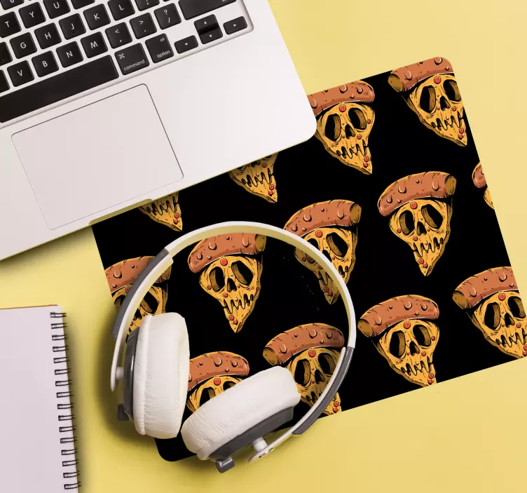 Gaming muismat skull pizza patroon - TenStickers