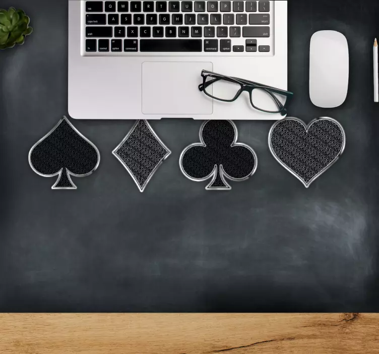 Gaming muismat speelkaartsymbolen - TenStickers