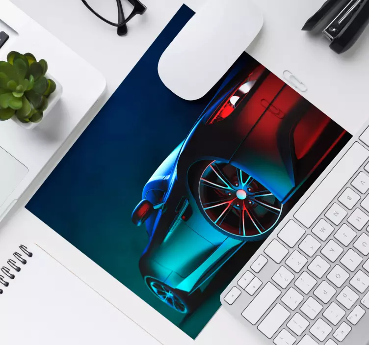 Gaming muismat stijlvolle zijaanzicht auto - TenStickers