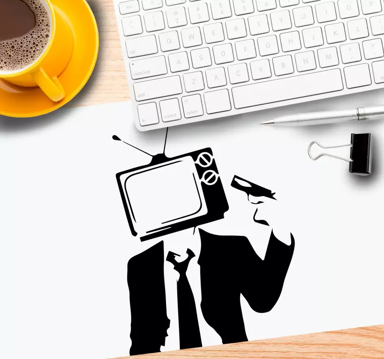 Gaming muismat television hoofd beelden - TenStickers