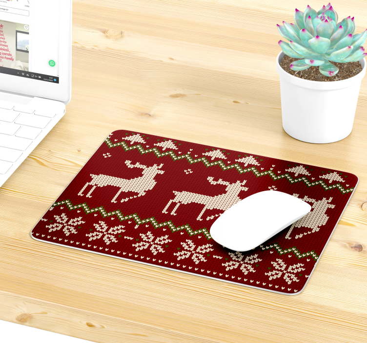 Gebreid patroon Muismat kerst - TenStickers