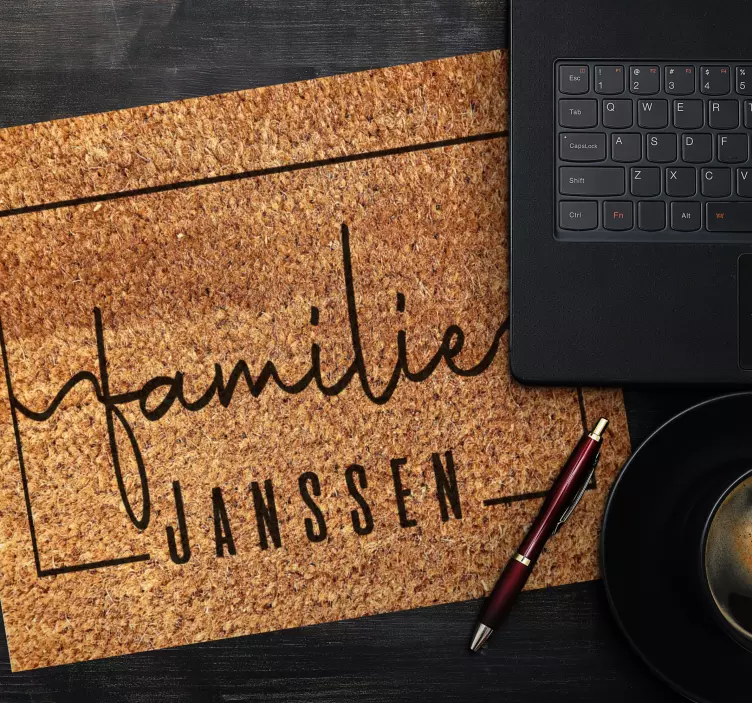 Gepersonaliseerde muismat familie naam - TenStickers