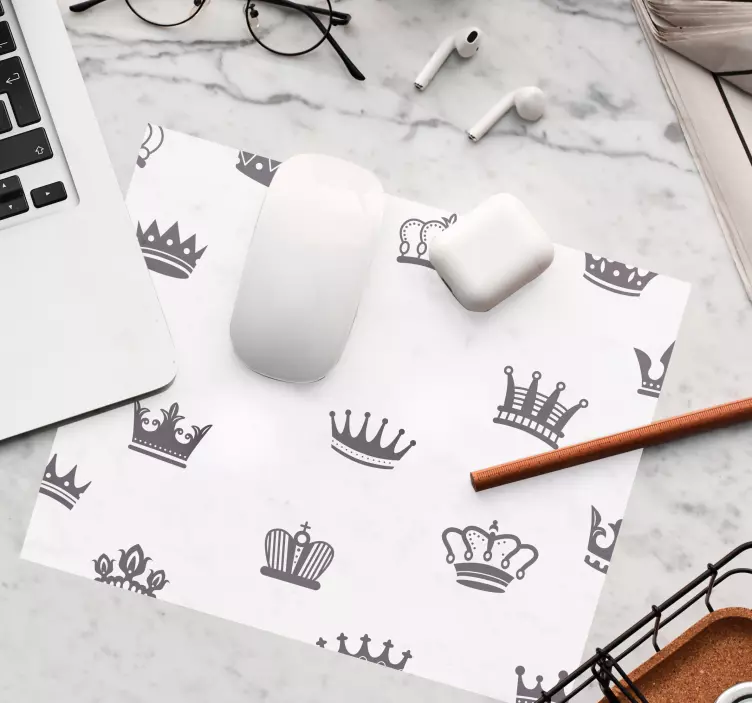 Kroonpatroon stippen patronen muismat - TenStickers