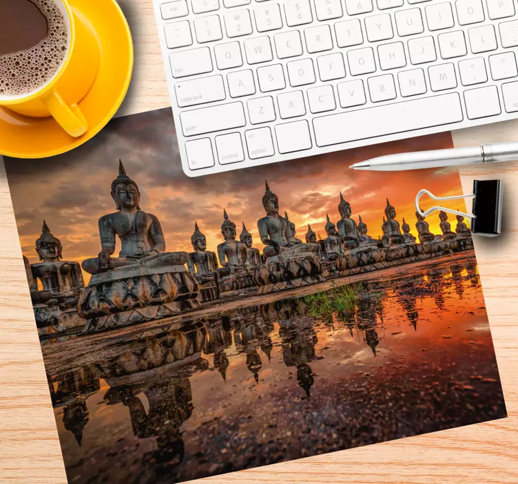 Muismat boeddha beelden zonzet - TenStickers