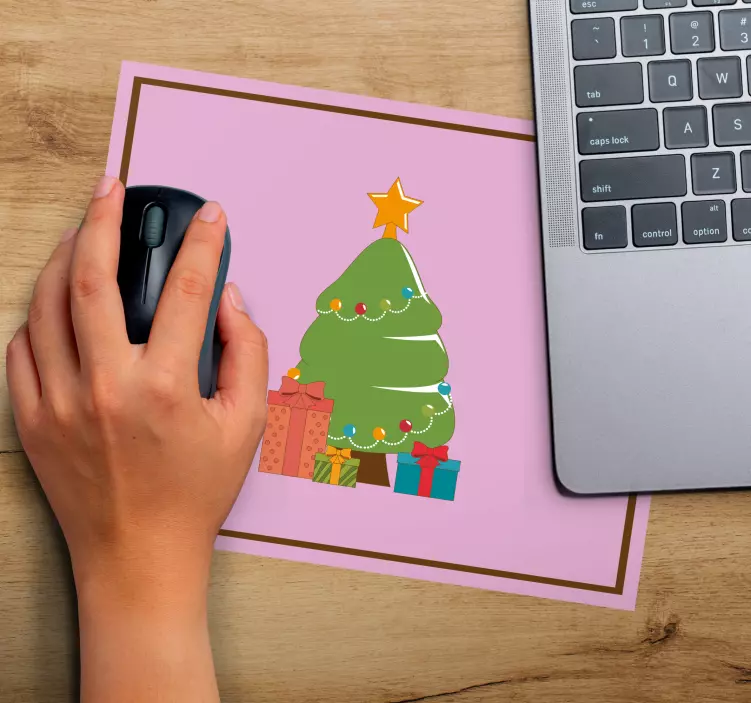 Muismat kerst feestelijke kerstboom - TenStickers