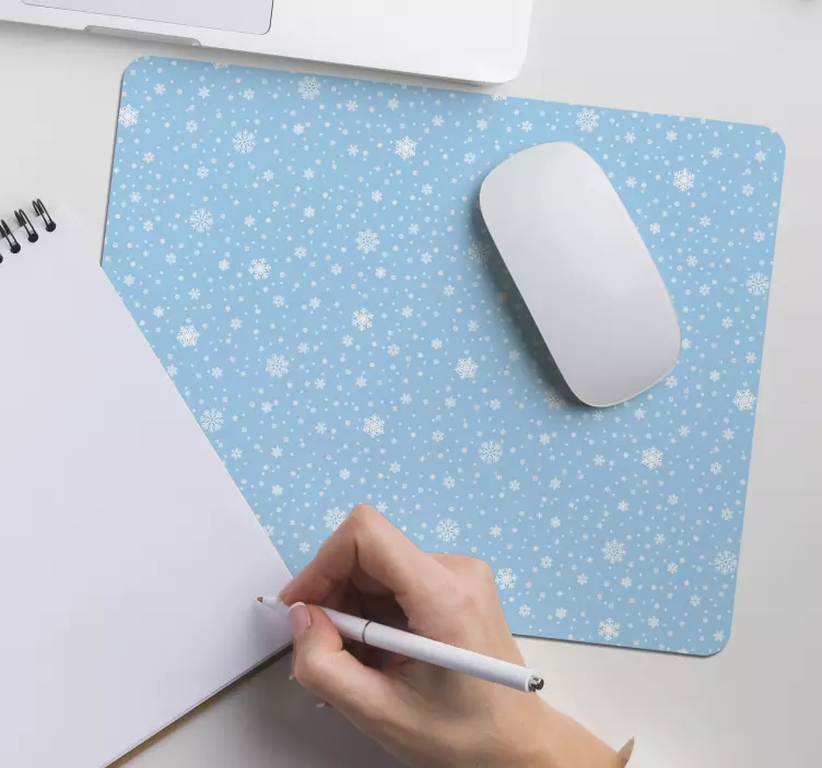 Muismat kerst met sneeuwvlokkenpatroon oppervlak - TenStickers