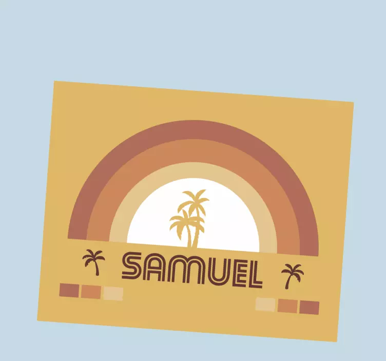 Muismat met naam regenboogontwerp gepersonaliseerd - TenStickers