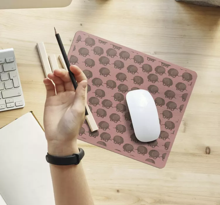 Stekelvarken en stippen muismat - TenStickers