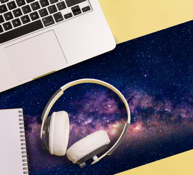 Muismat wereldkaart cosmic sky design - TenStickers