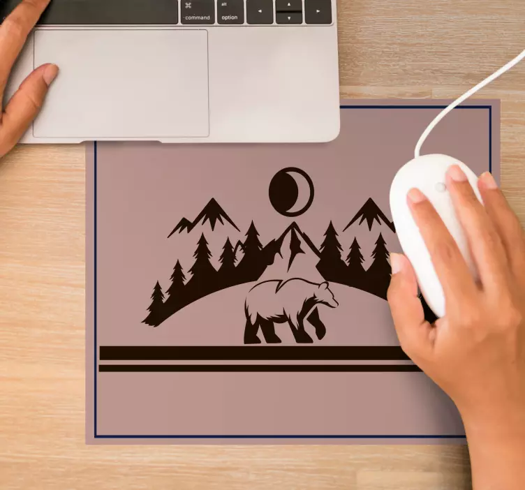 Originele muismat berglandschap scène - TenStickers