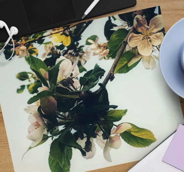 Originele muismat bloeiende app tak - TenStickers